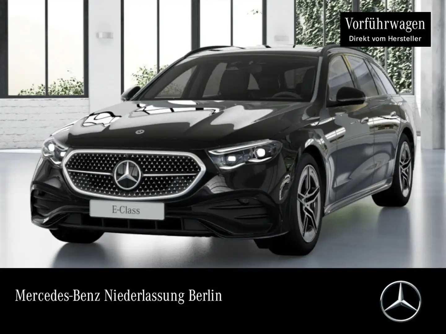 Mercedes-Benz E 220 d T AMG 360° Pano Burmester Distr. AHK Night Schwarz - 1