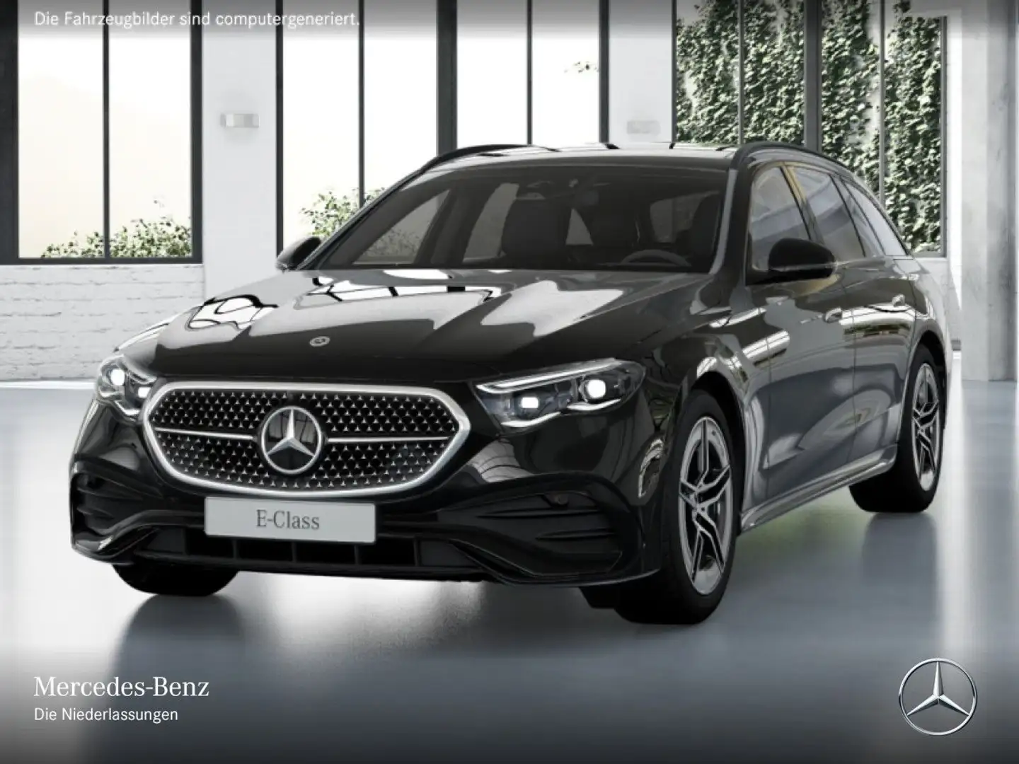 Mercedes-Benz E 220 d T AMG 360° Pano Burmester Distr. AHK Night Schwarz - 2