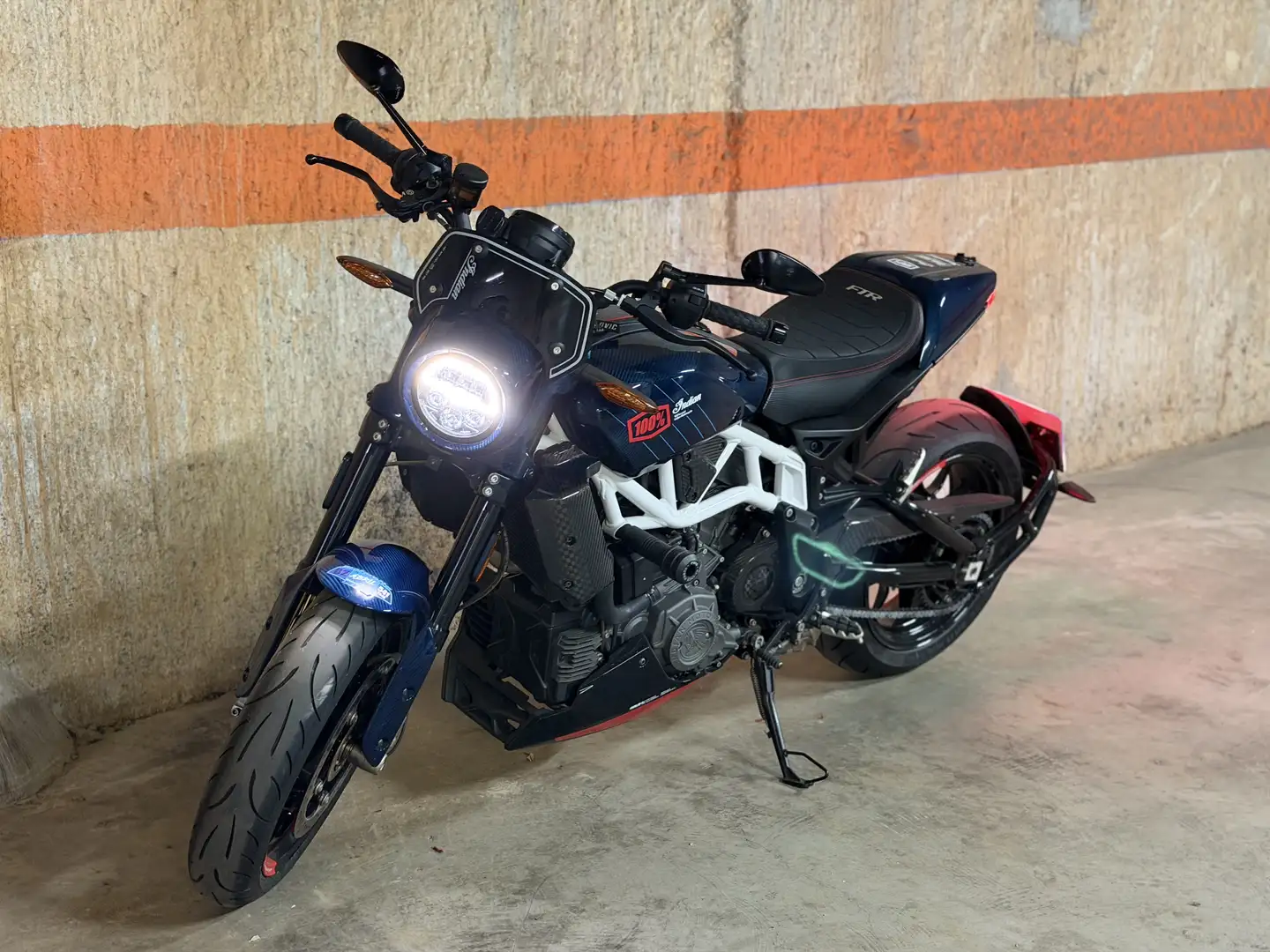 Indian FTR 1200 x 100% R Carbon Blue Candy Nr.021/400 Azul - 1