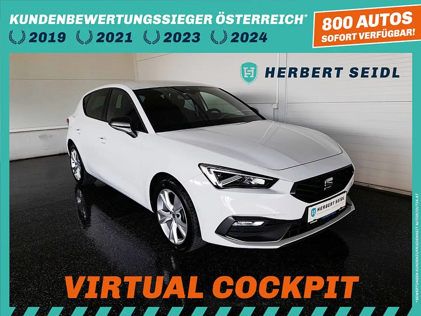 SEAT Leon FR-LINE E-HYBRID DSG *VOLL-LED / VIRTUELL / NAV... Wit - 1