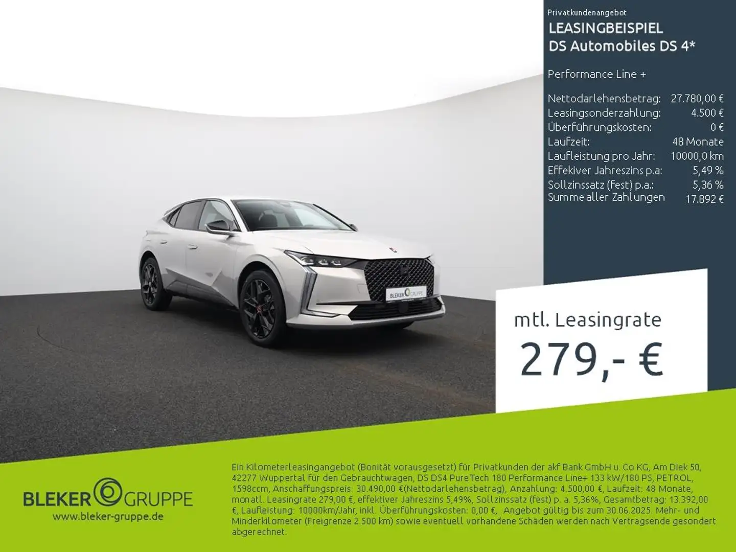 DS Automobiles DS 4 Performance Line + Argent - 2