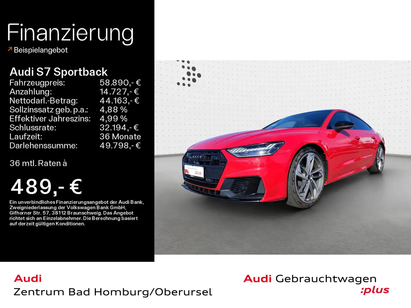 Audi S7 3.0 TDI quattro*Navi*Matrix*DVD*HUD Rot - 1