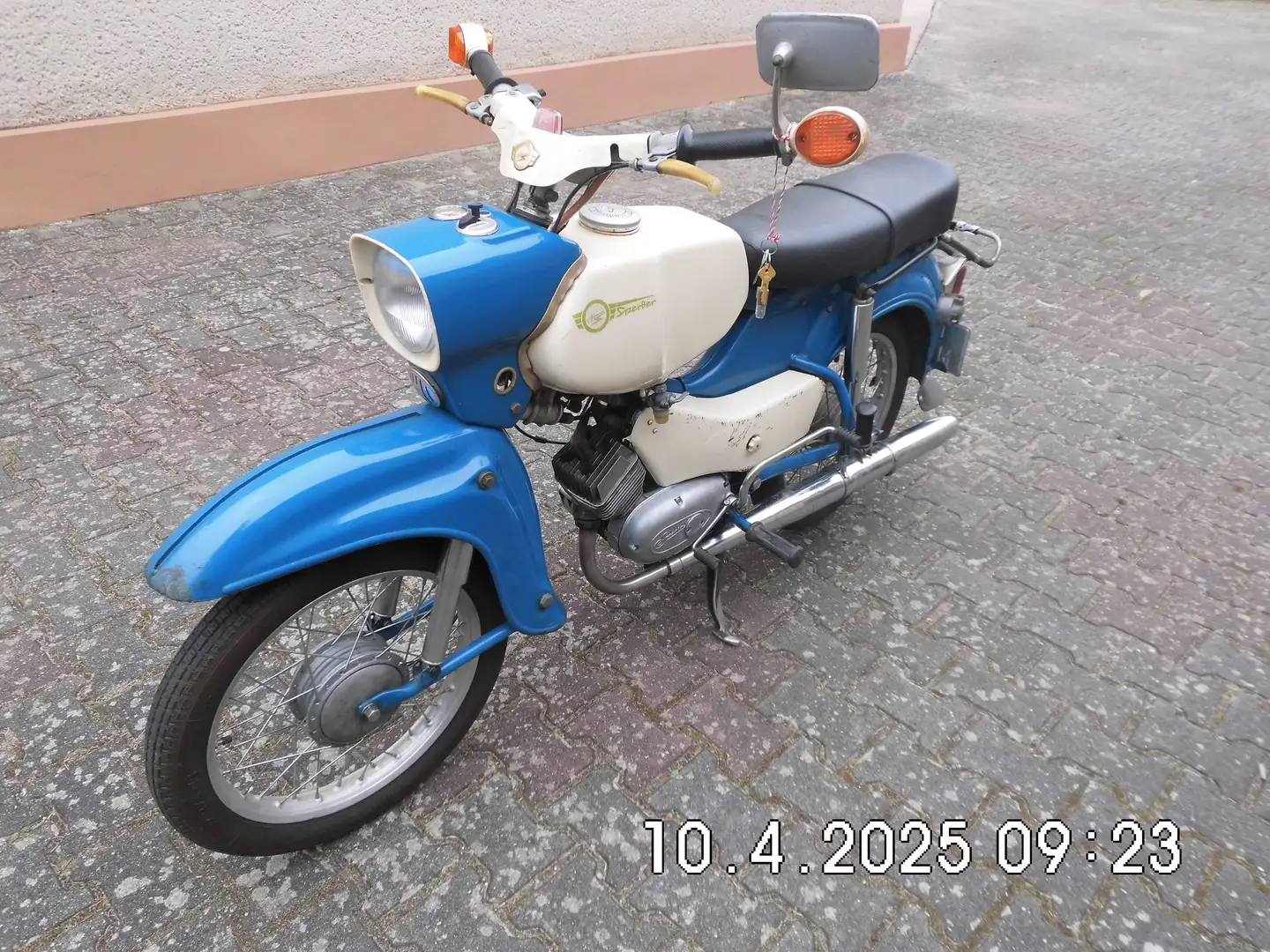 Simson Sperber 50 Originalzustand voll fahrtüchtig 6V Unterbr. Azul - 1