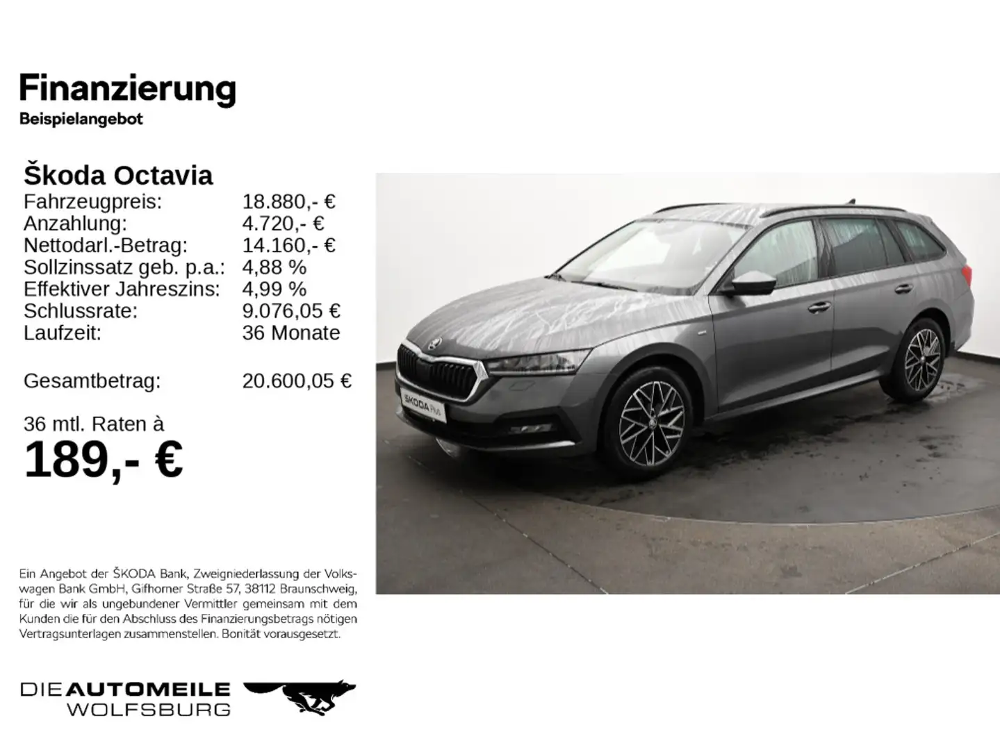 Skoda Octavia Combi 1.0 TSI Clever Rückkam/ACC/Multile Grau - 2