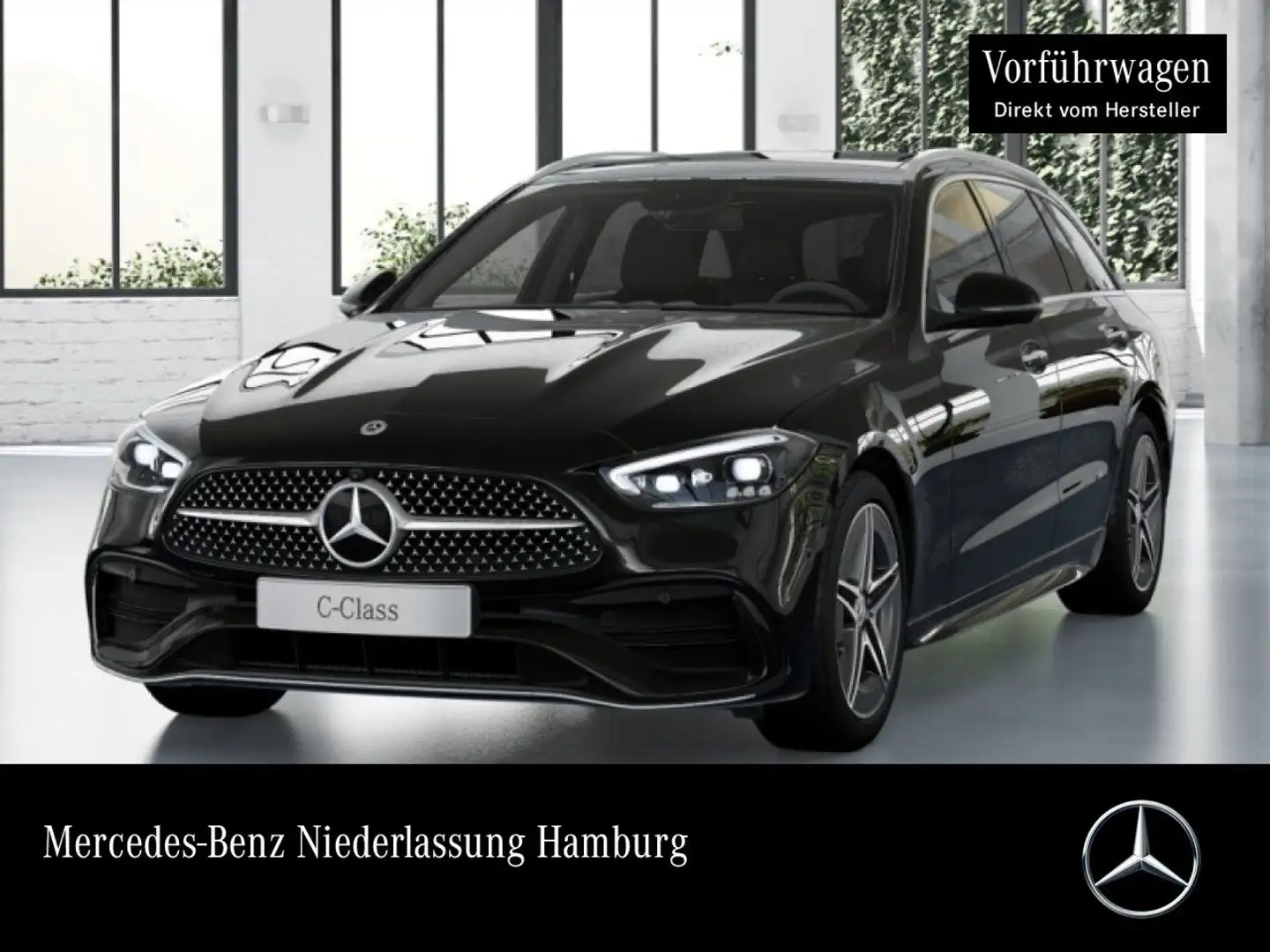Mercedes-Benz C 220 d T AMG+PANO+360+AHK+TOTW+KEYLESS+9G Schwarz - 1