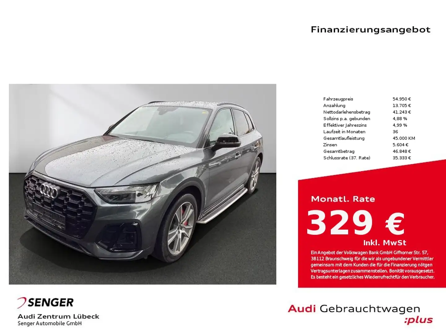 Audi SQ5 TDI tiptronic Nav AHK Pano Matrix Luft Grau - 1