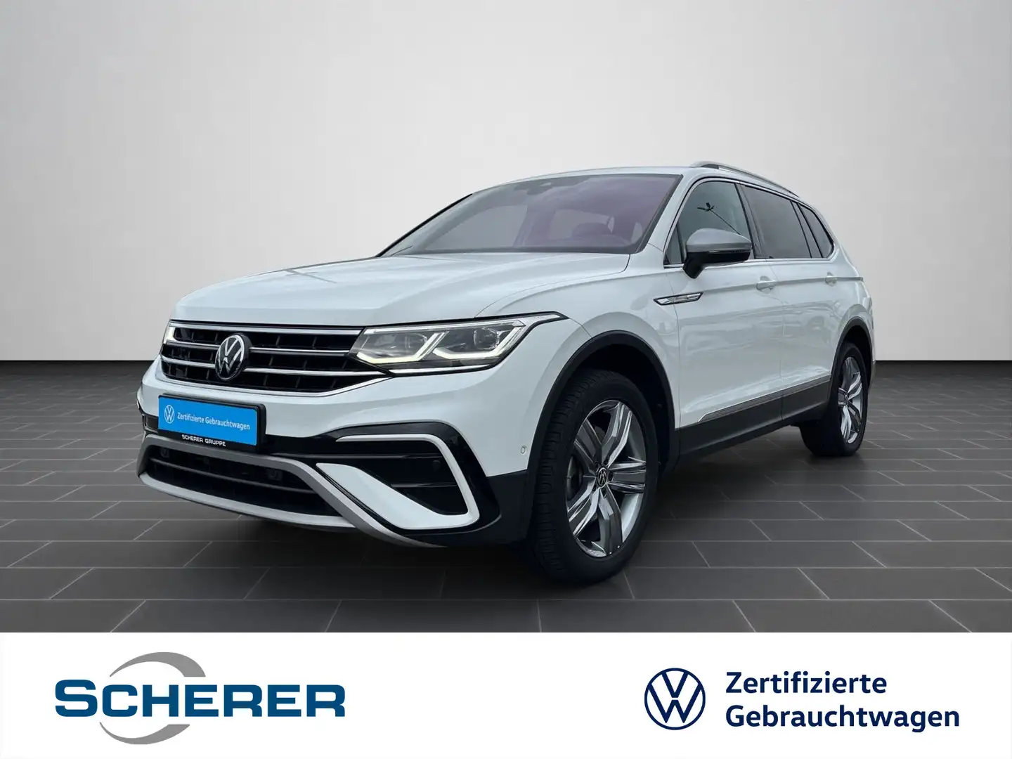 Volkswagen Tiguan Allspace 2.0 TDI Eleg.4x4 NAV SHZ HUD AHK Weiß - 1
