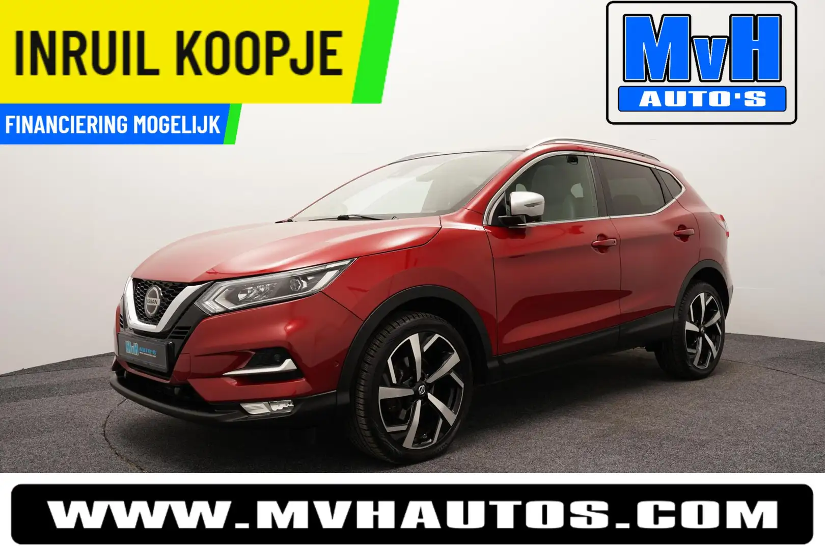 Nissan Qashqai 1.2 Tekna +|LUXE!|PANO|CAMERA|LED|LEER|TREKH Rouge - 1