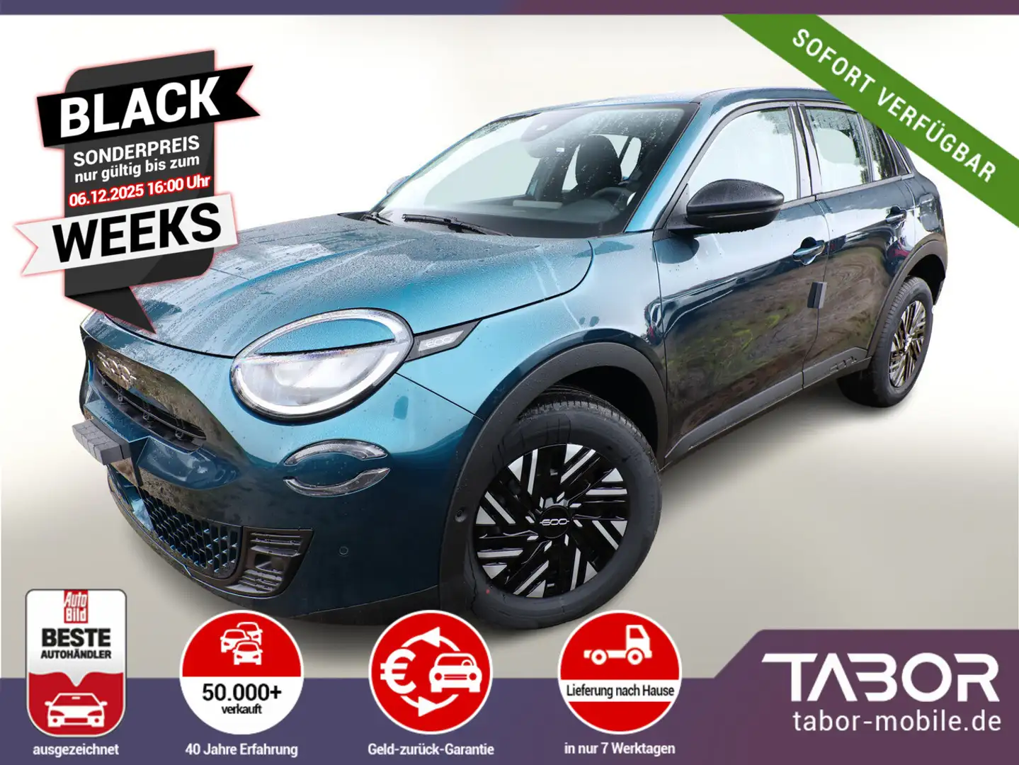 Fiat 600 MHEV 145 DCT LED Nav ACC Kam Keyl UVP-25%* Grün - 2