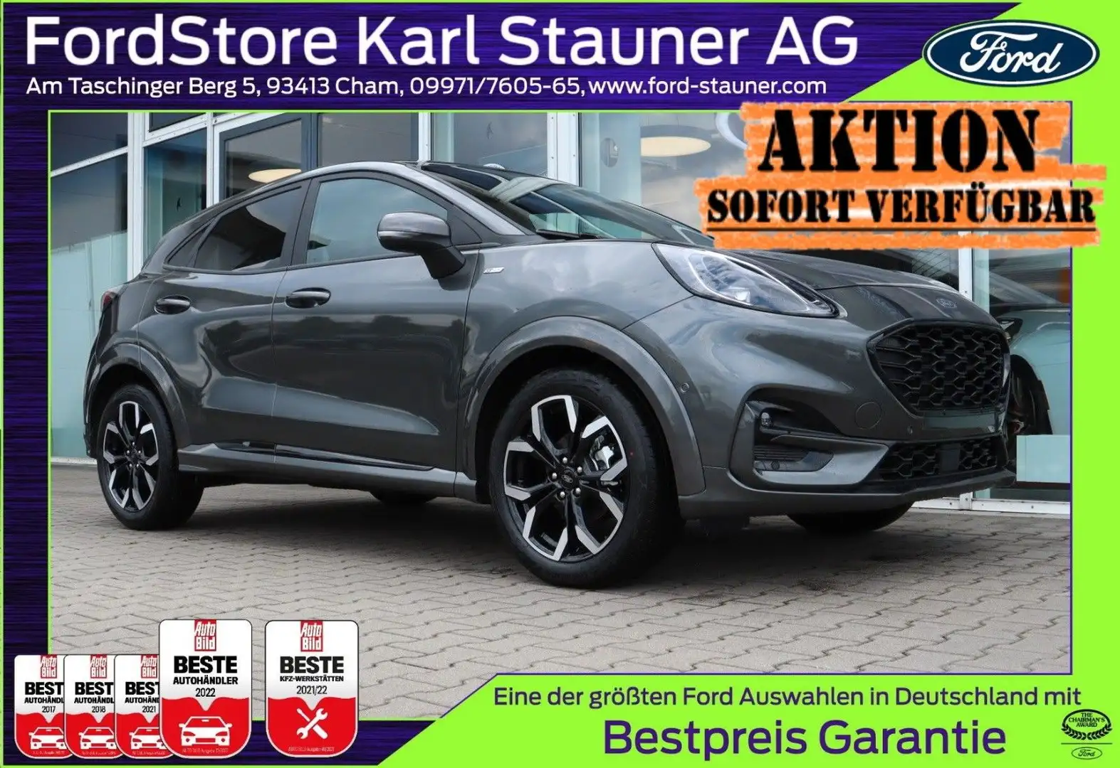 Ford Puma ST-Line X 1.0 EcoB B&O-Sound System 4,99% Grau - 1