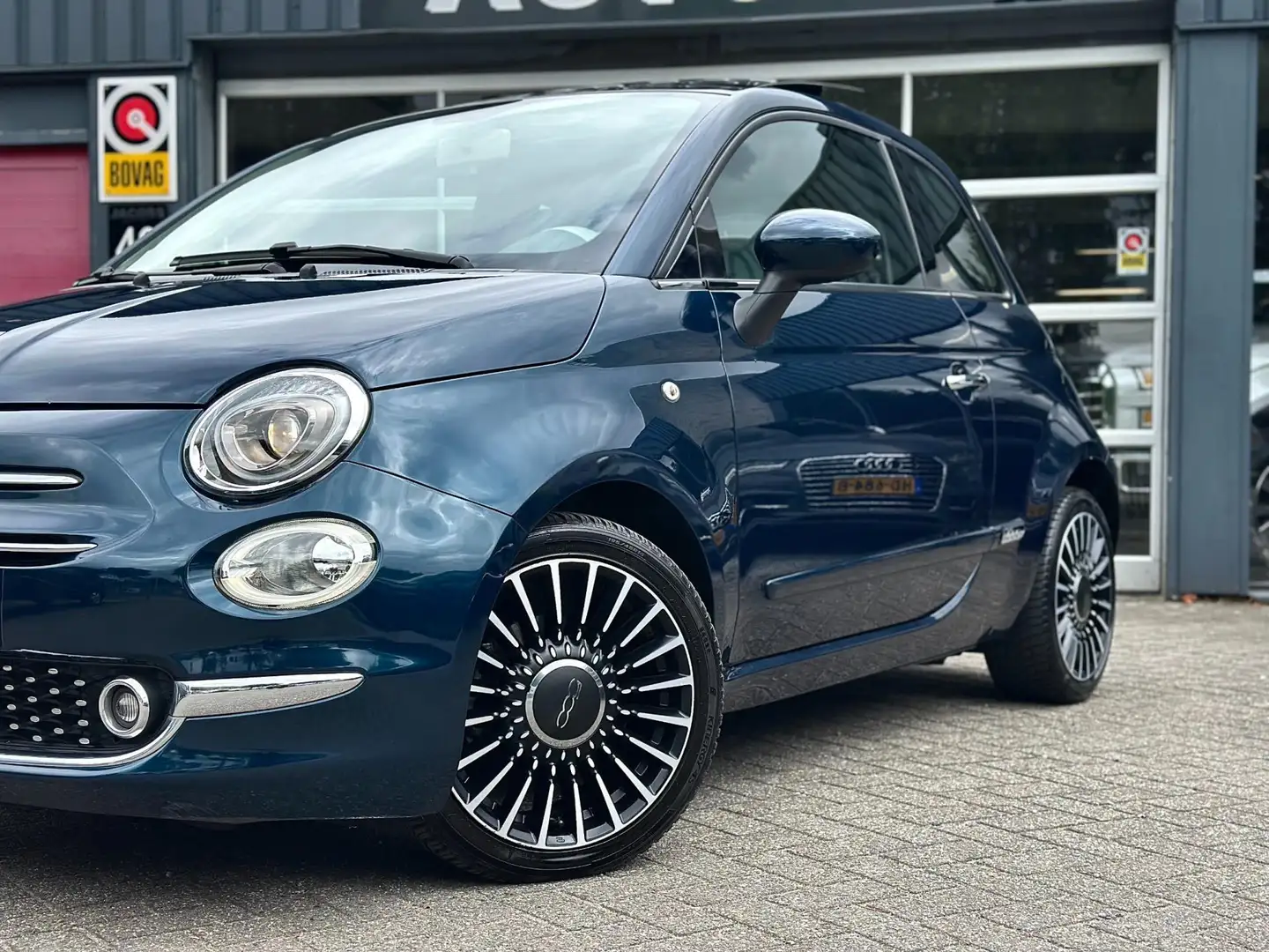 Fiat 500 0.9 TwinAir Turbo Lounge / Panorama / Automaat / L Blauw - 2