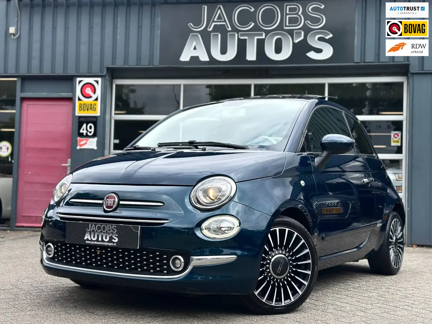 Fiat 500 0.9 TwinAir Turbo Lounge / Panorama / Automaat / L Blauw - 1