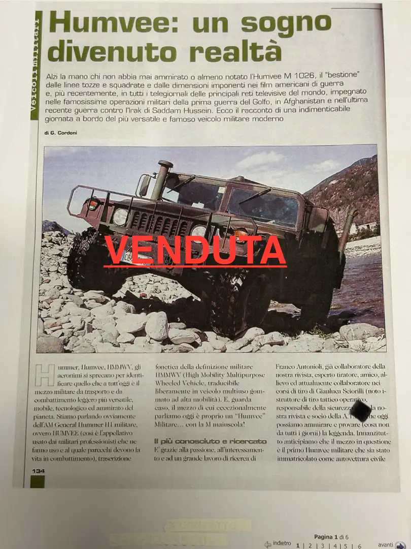HUMMER H1 Humvee 1026 Blindato - 1