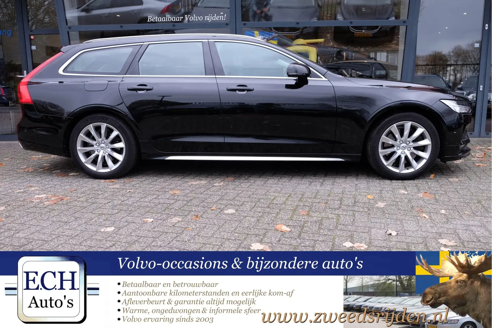 Volvo V90 2.0 T5 261 pk Aut. Polestar Engineered, Leer, Appl Zwart - 2