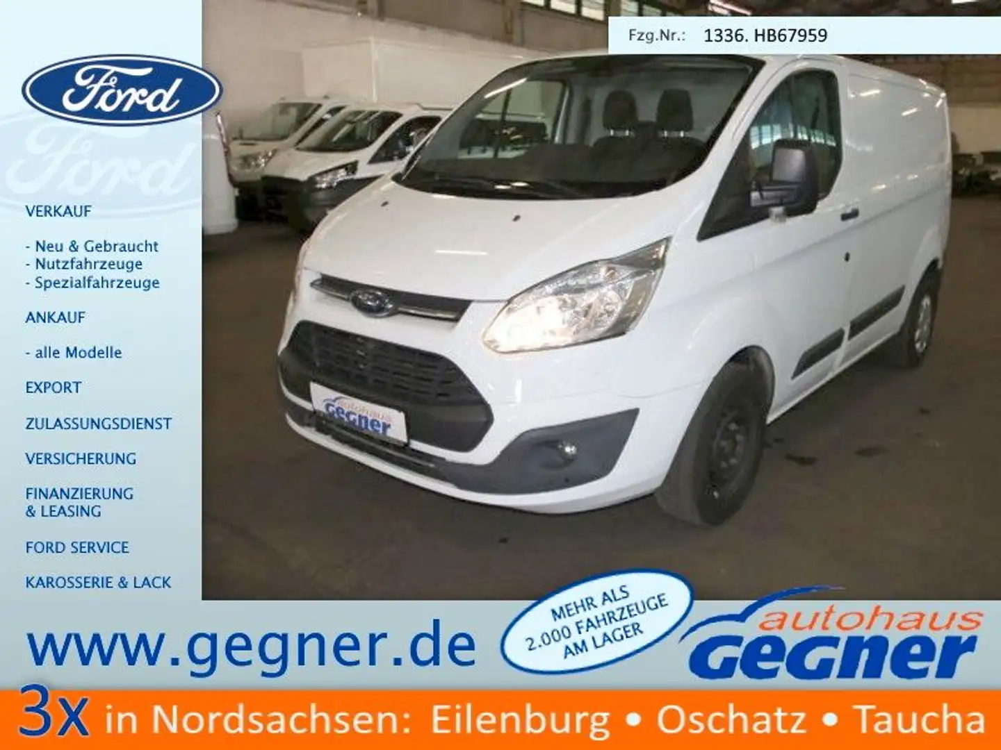 Ford Transit Custom Kasten 270 L1H1 LKW VA Trend Weiß - 1