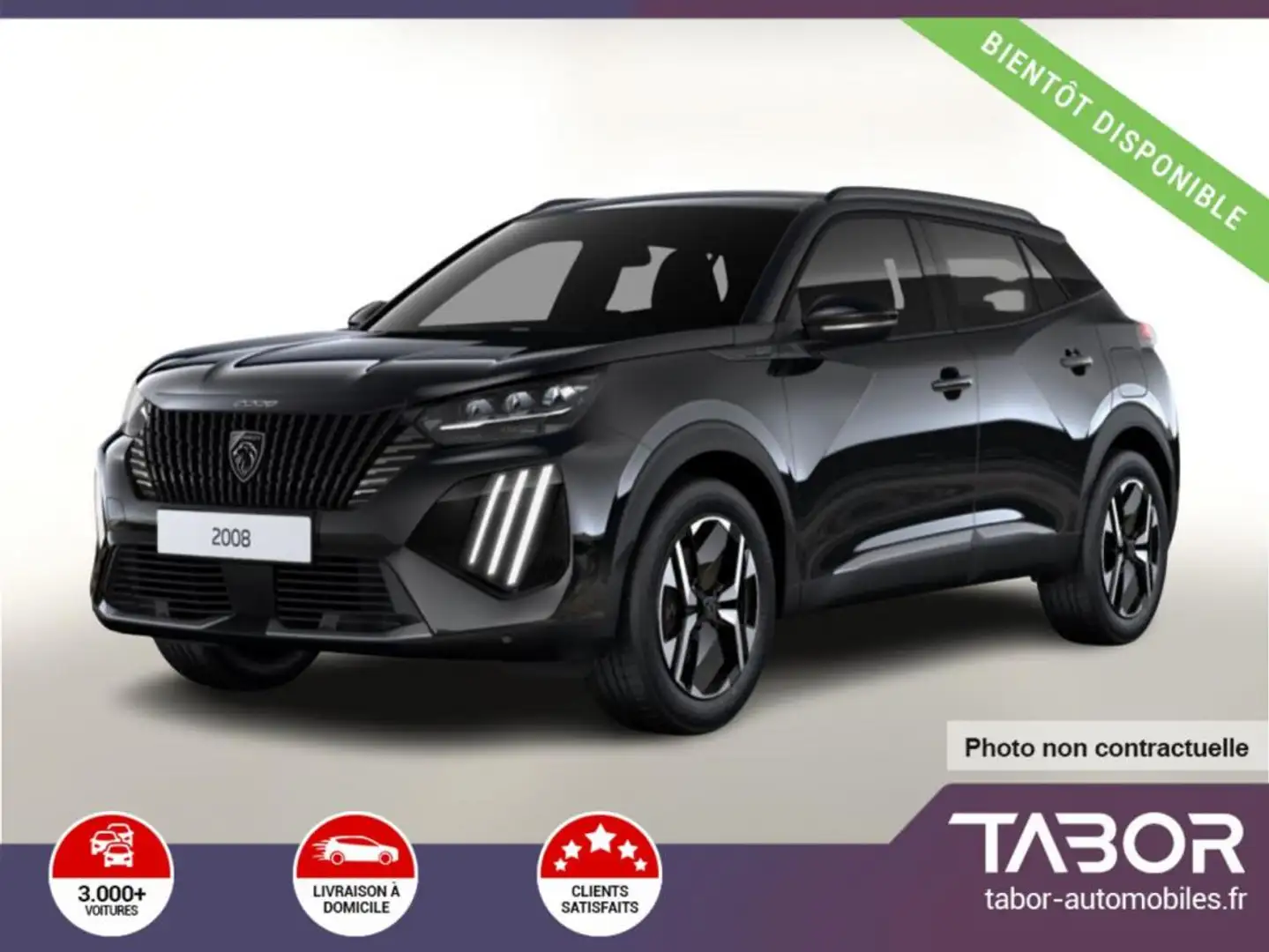 Peugeot 2008 MHEV 145 DSC6 GT 360° ADML NAV AC Noir - 1