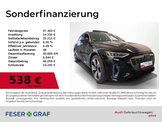 2023 Audi Q8 E-Tron in Black for sale