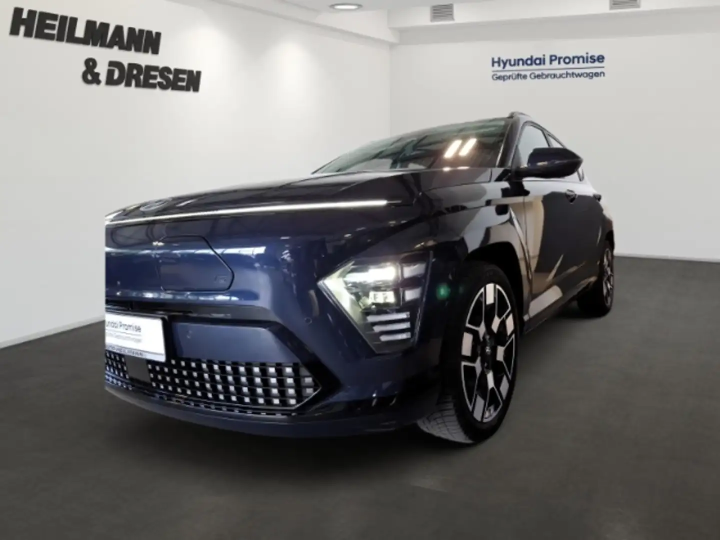 Hyundai KONA 65,4kWh (218 PS) Prime/Glasschiebedach/HuD/Navi/Wä Modrá - 1