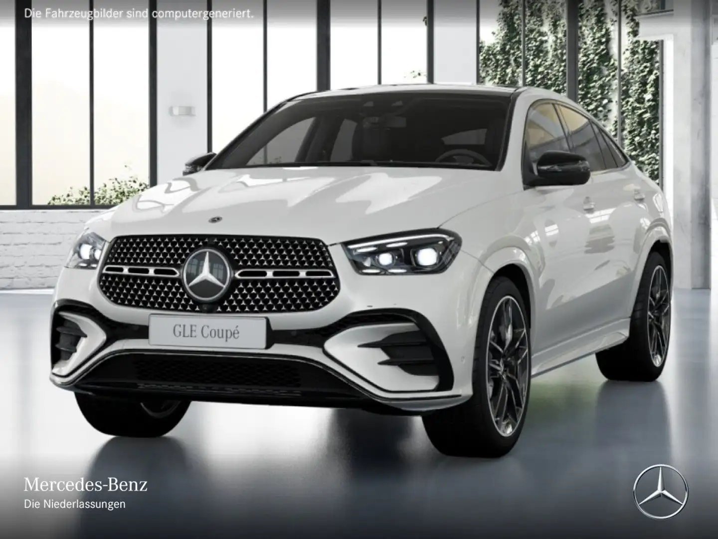 Mercedes-Benz GLE 350 de Coupé 4M AMG+NIGHT+PANO+360+AHK+HUD+9G Weiß - 2