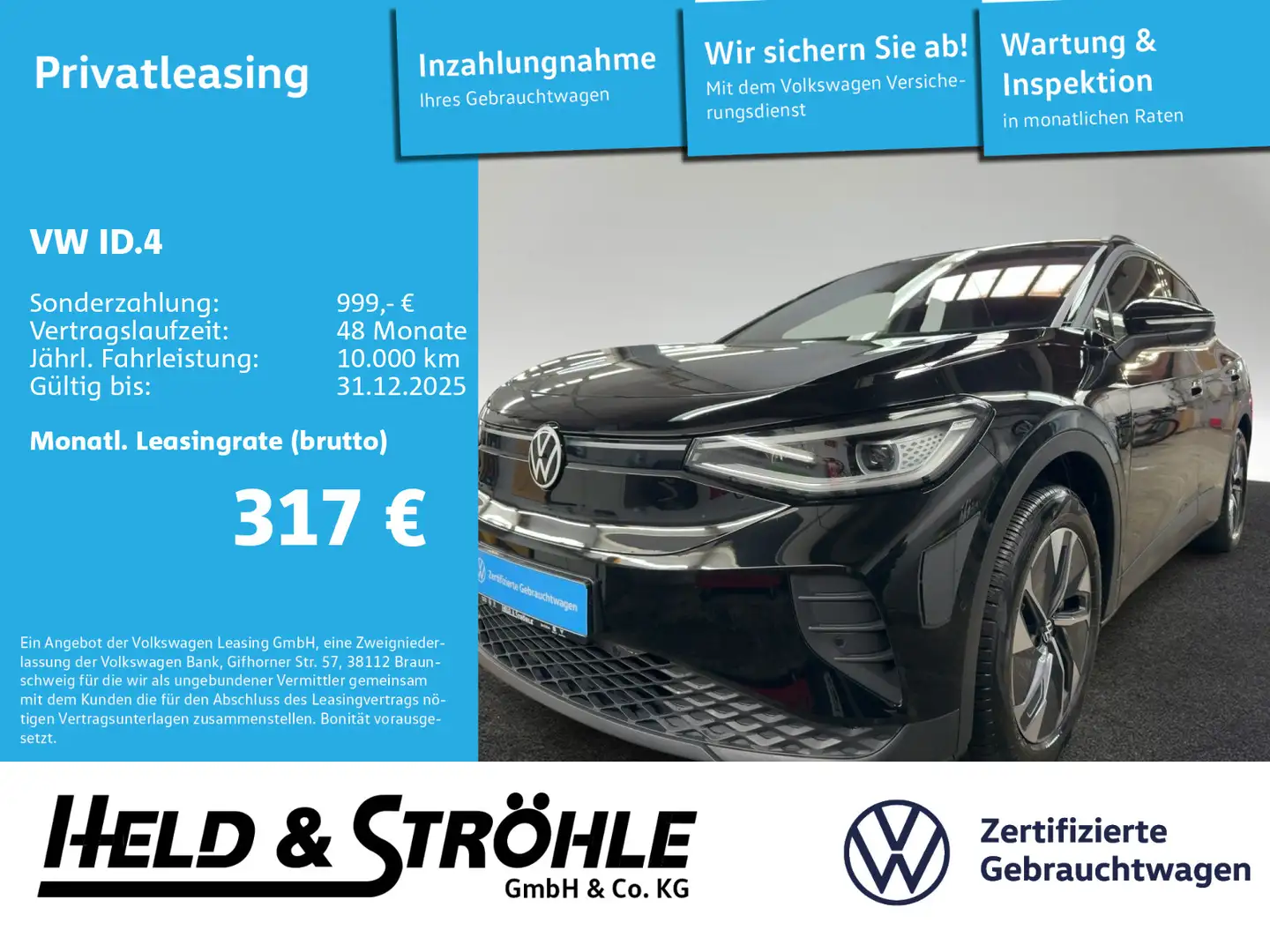 Volkswagen ID.4 Pro 210 kW 4M IQ NAV KAM AR-HuD WÄPU H/K Noir - 1