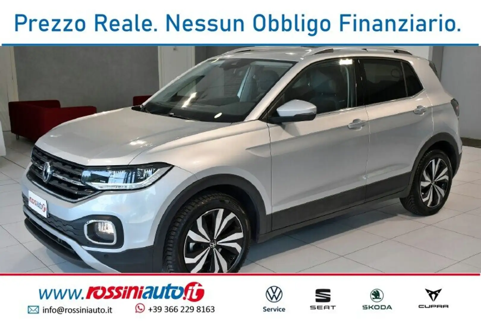 Volkswagen T-Cross 1.0 TSI 110 CV ADVANCED TECH PACK + R17 BI-COLOR Argento - 1