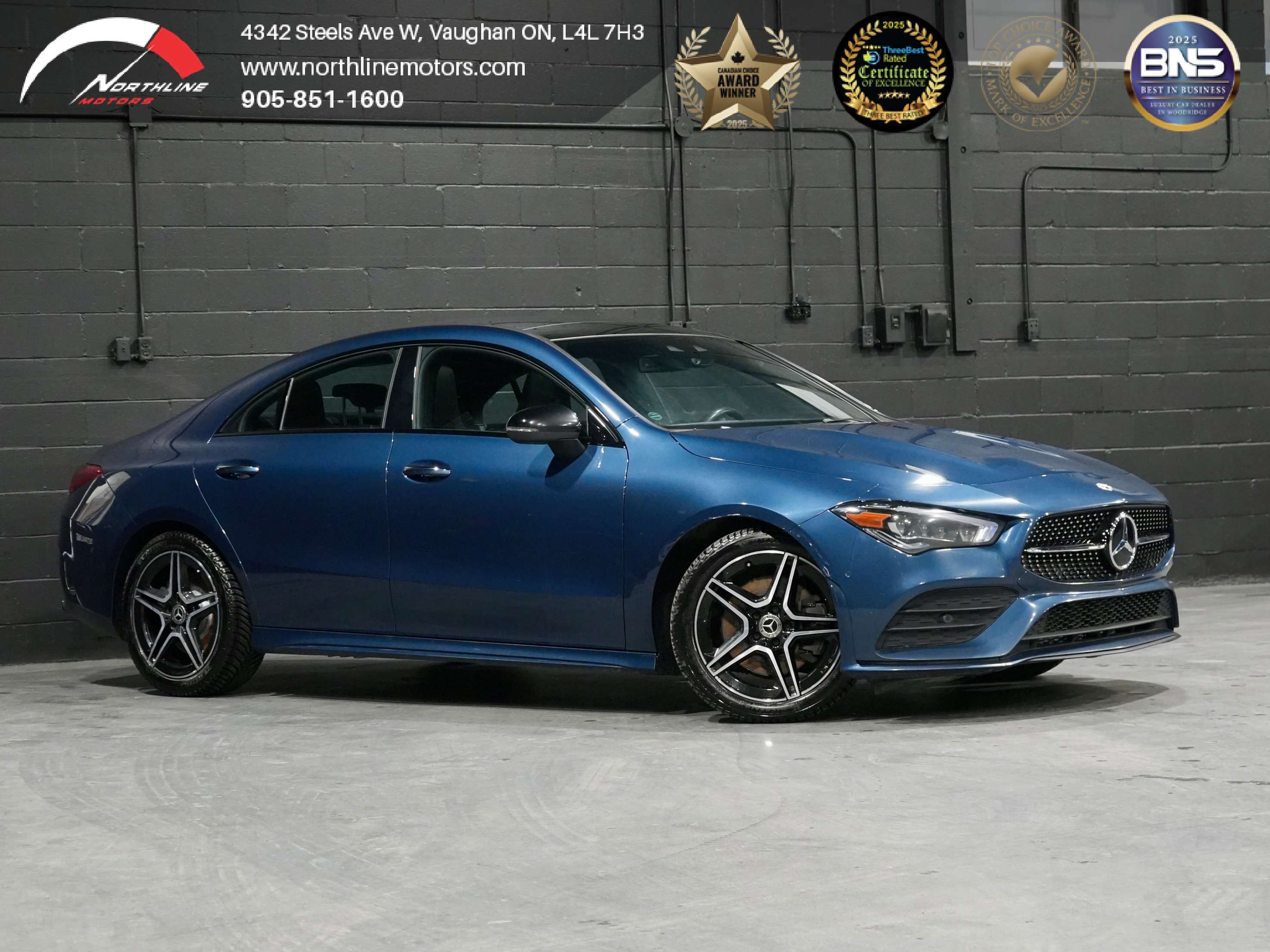 Blue 2023 Mercedes-Benz CLA 250 4MATIC Coupe All-Wheel Drive 7-Speed Automatic