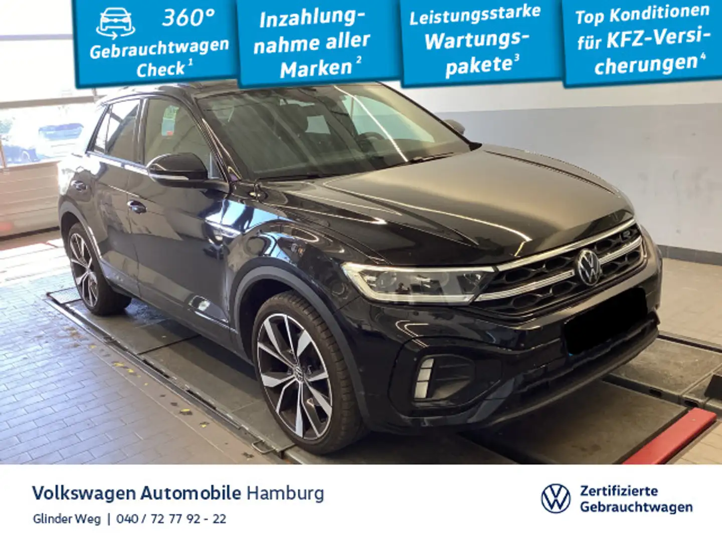 Volkswagen T-Roc 1.5 TSI DSG R-Line AHK Kamera LED Schwarz - 1