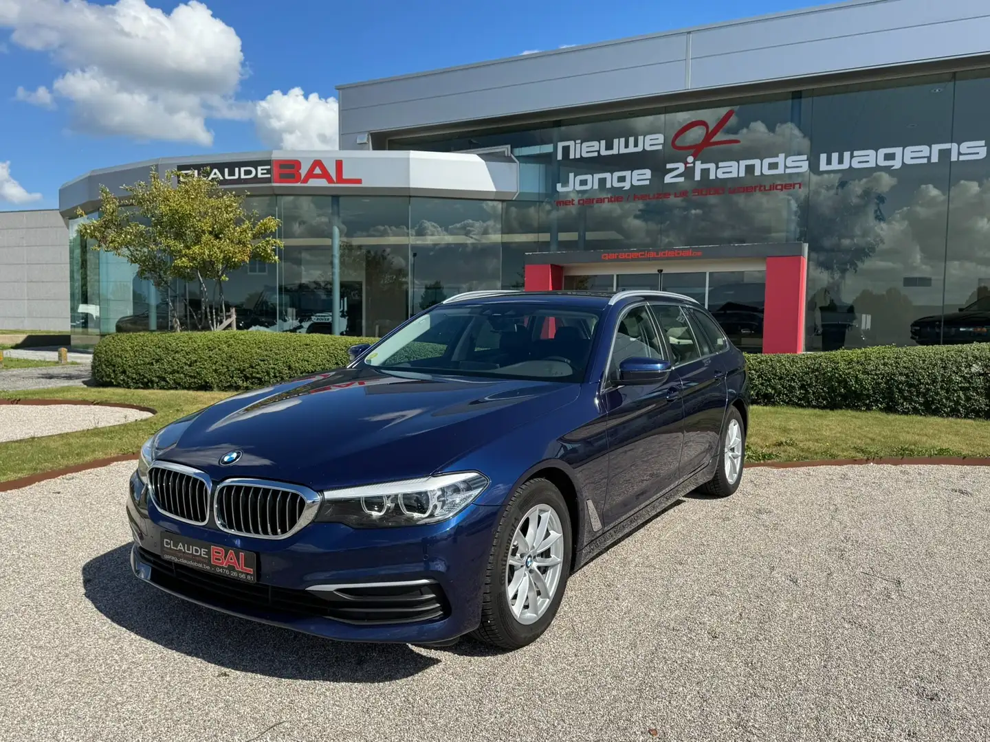 BMW 520 520d Touring Navigatie-Parkeersensor-Cruisecontrol Bleu - 1