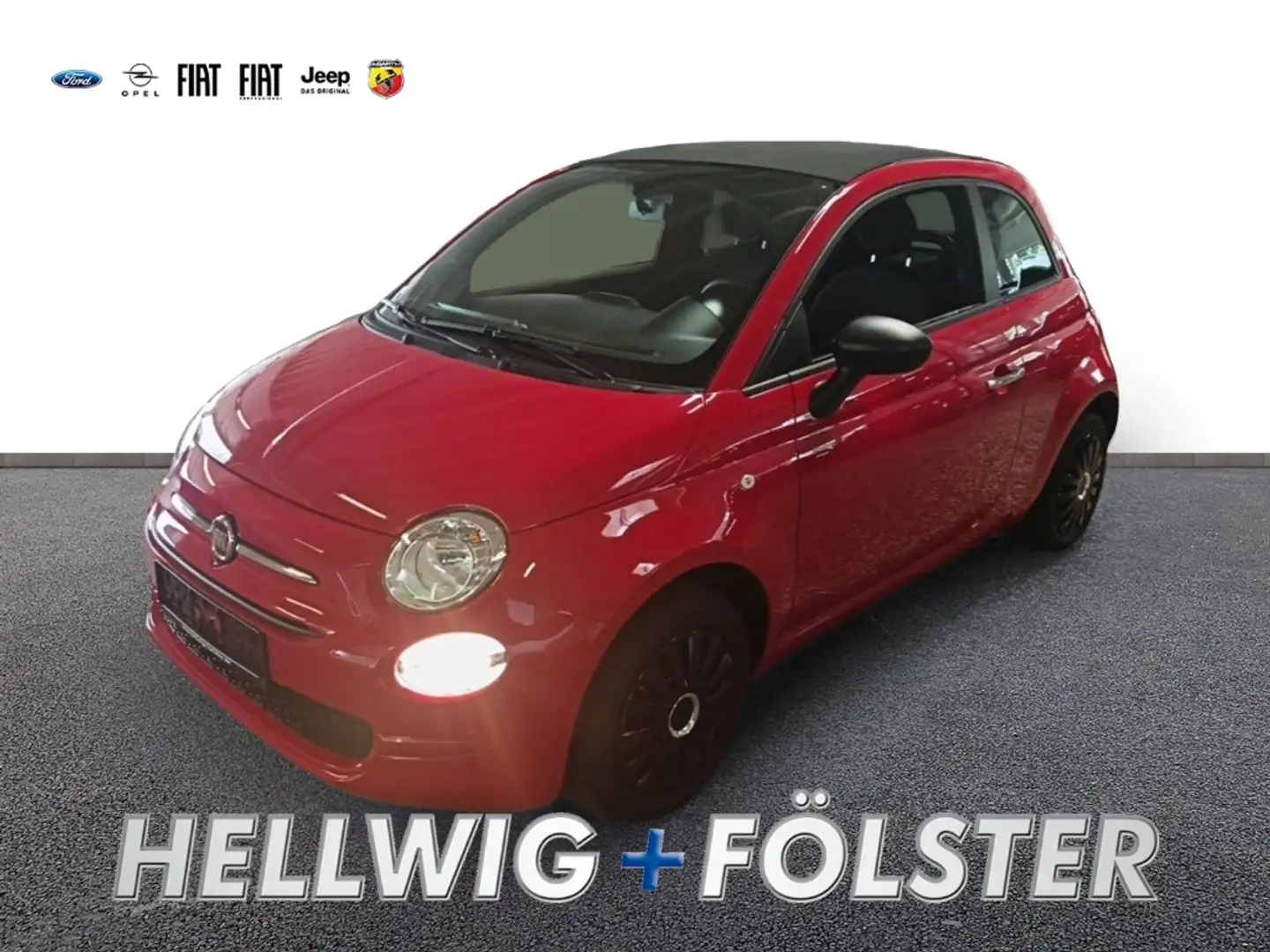 Fiat 500C El. Verdeck Faltdach DAB Tel.-Vorb. Berganfahrass. Rot - 1