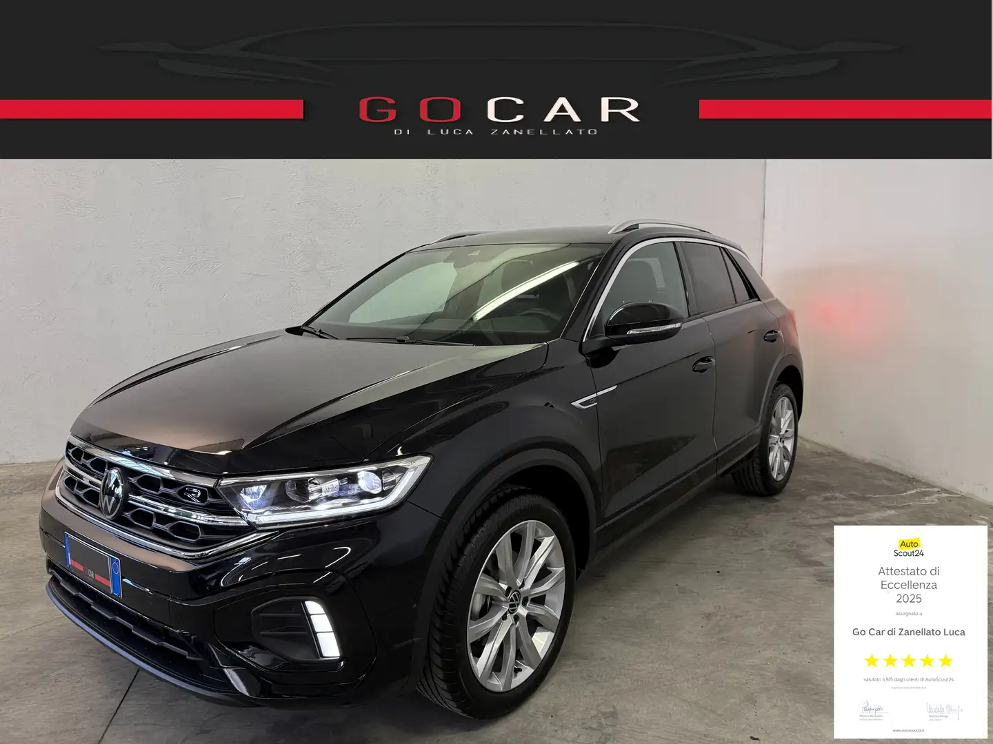 Volkswagen T-Roc 1.5 Tsi R-Line Plus Dsg GARANZIA + TAGLIANDI Nero - 1