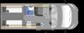 Caravans-Wohnm Pössl Clever Spirit - lengtebed 2p Grau - thumbnail 2