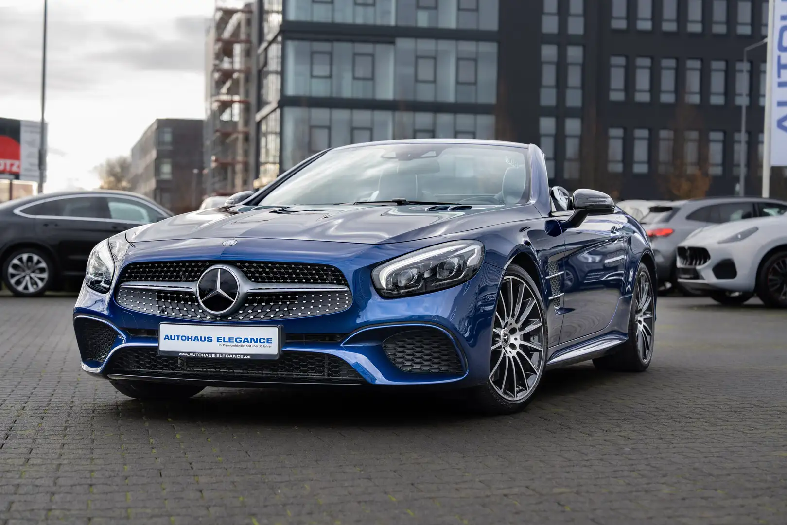 Mercedes-Benz SL 400 *AMG-LINE*NIGHT-PAKET*1.HAND*PANO*LEDER* Blau - 2
