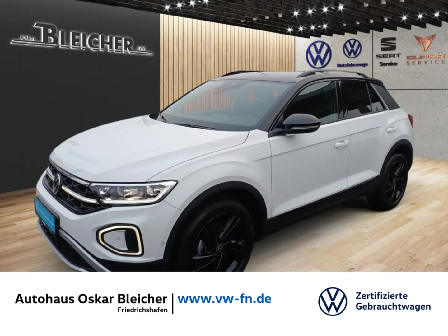 Volkswagen T-Roc 1.5 TSI ''Style'' abn. AHK+Sprachbed.+Kamera Weiß - 1