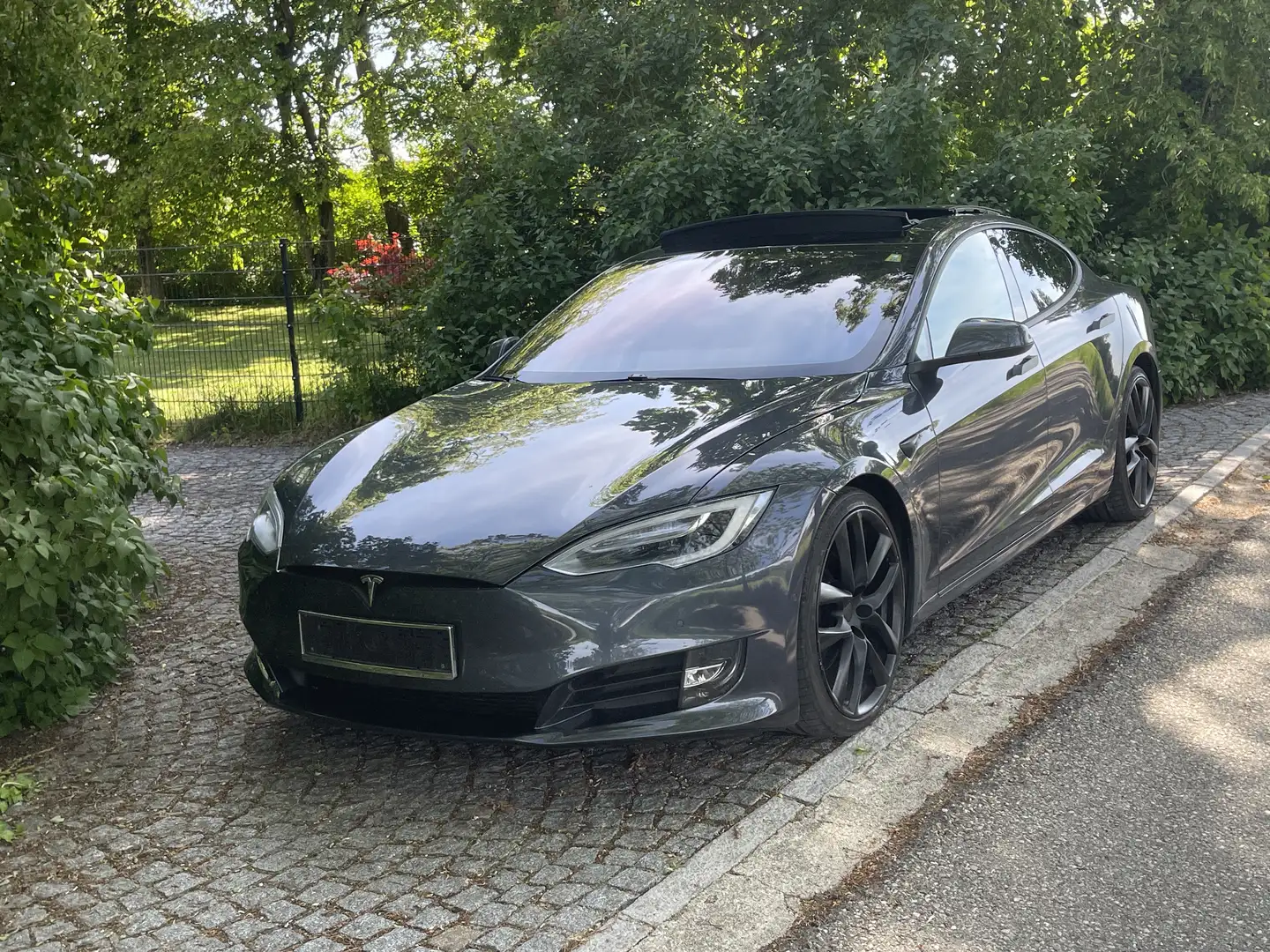 Tesla Model S 90D free supercharging AWD Gris - 1