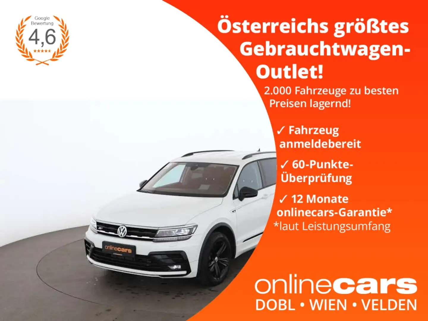 Volkswagen Tiguan Allspace 2.0 TDI R-Line AWD Aut LED RADAR Weiß - 1