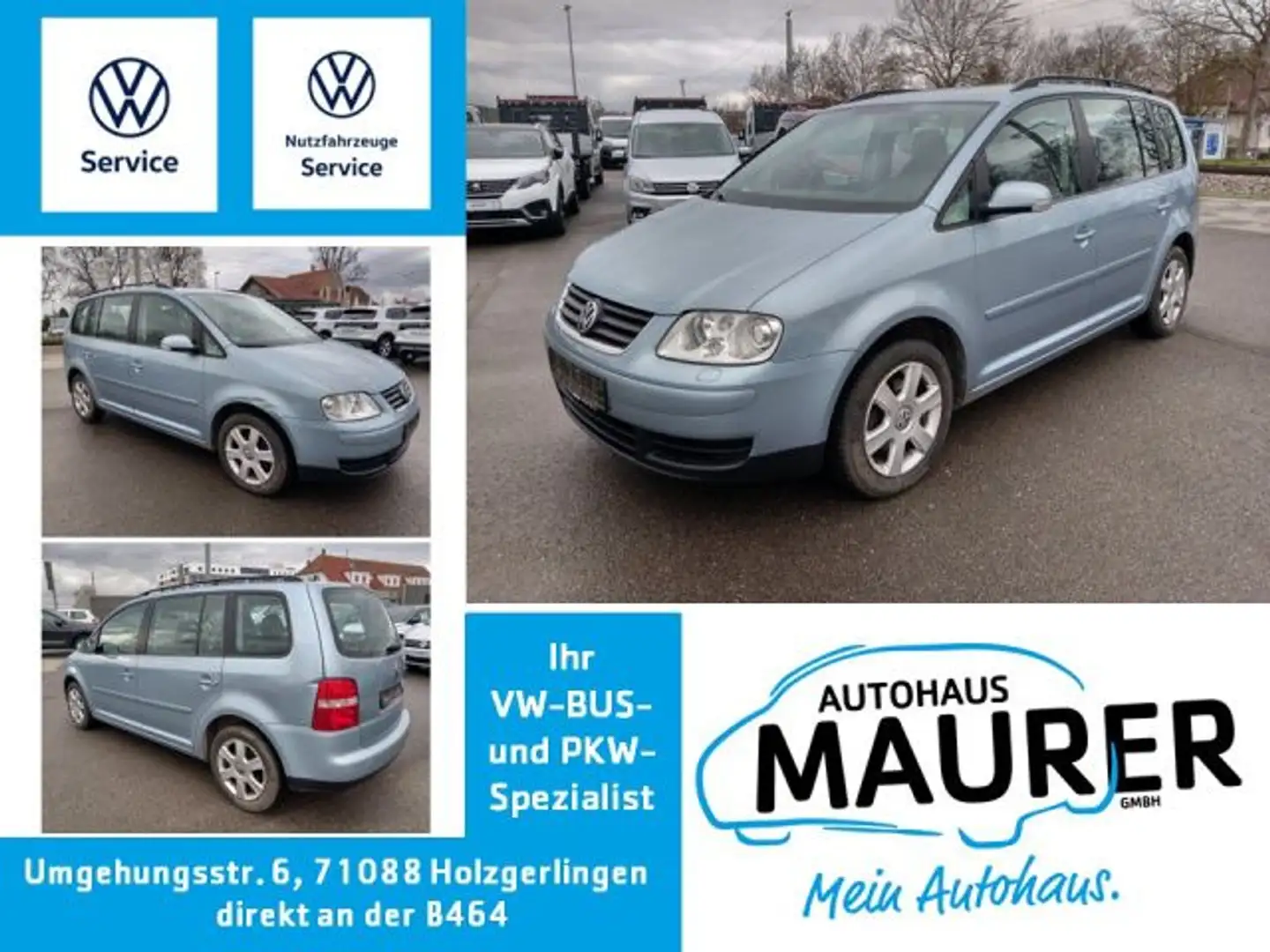 Volkswagen Touran 1,9 TDI DSG Goal Xenon Navi Sitzheizung PDC Azul - 1