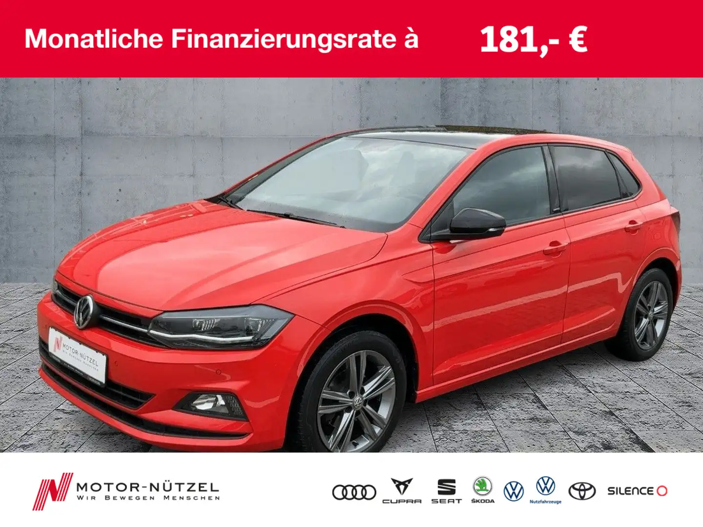 Volkswagen Polo 1.0TSI UNITED LED+ACC+NAV+2xPDC+SHZ+MFA+NSW Rot - 1