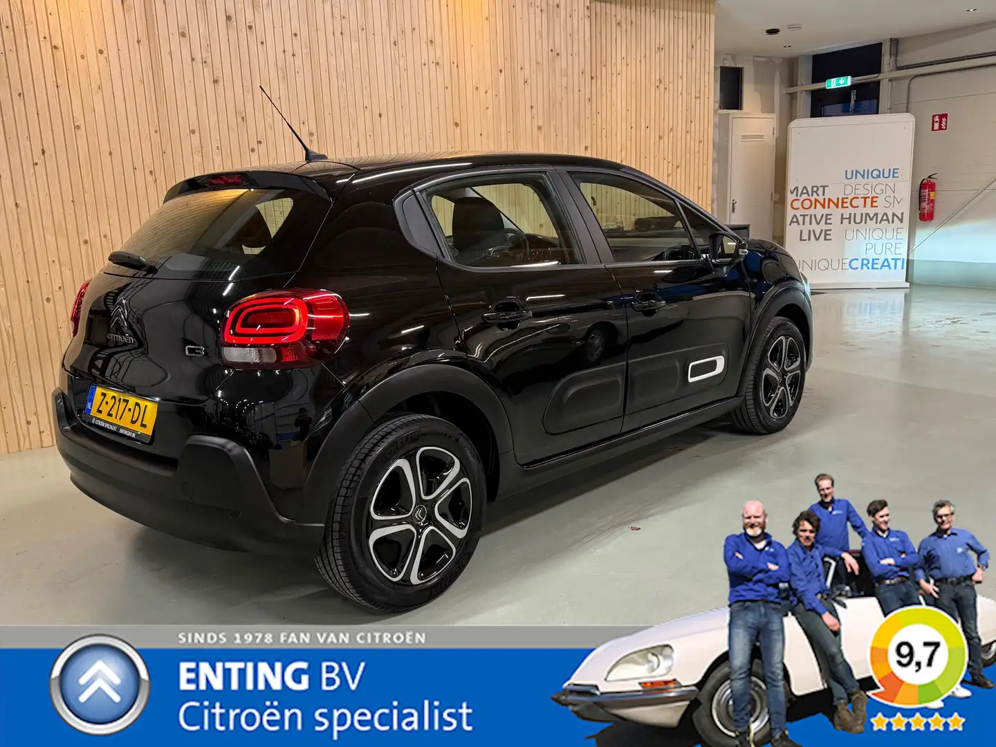 Citroen C3 1.2 PT PLUS ECC NAVI PDC CARPLAY/ANDROID FULL LED Schwarz - 2