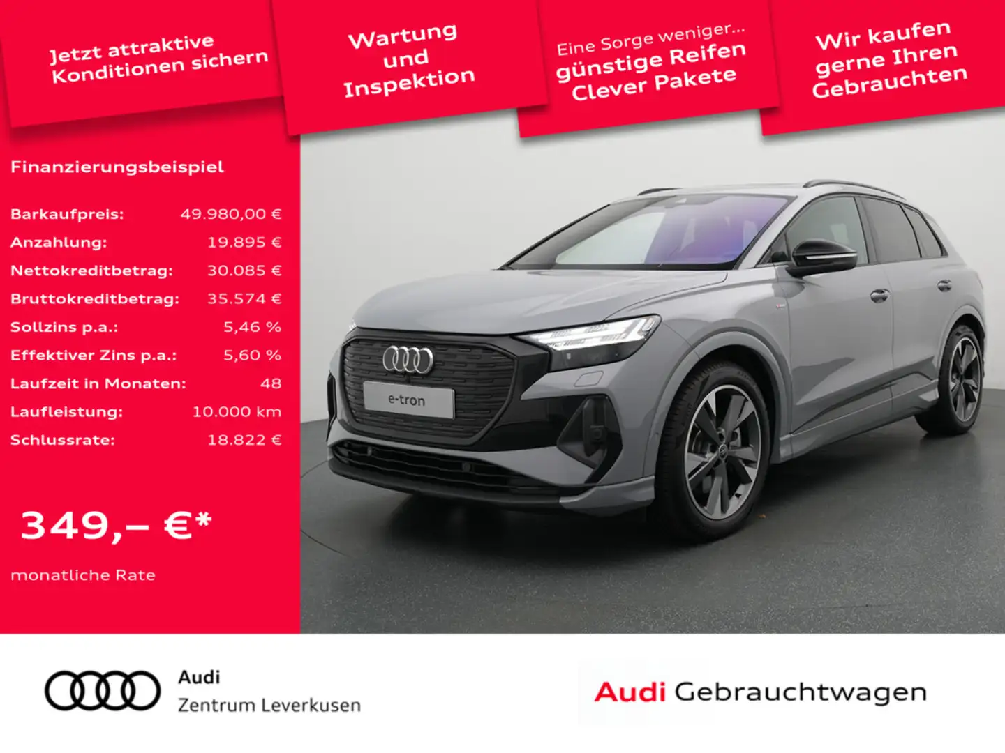 Audi Q4 e-tron 40 NAVI VIRT AHK LED ACC HUD PANO SHZ Noir - 1