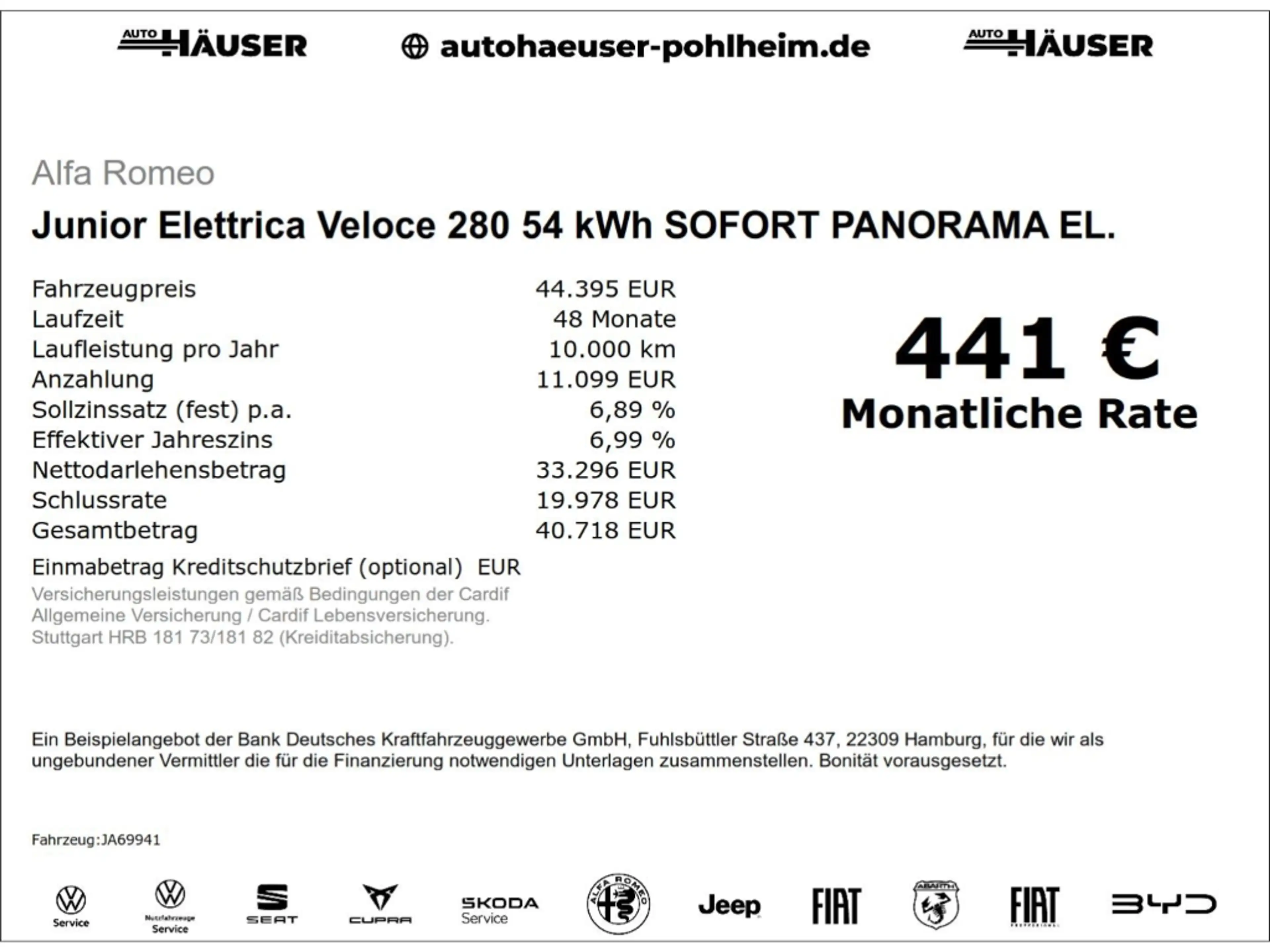Alfa Romeo Junior Elettrica Veloce 280 54 kWh PANO EL. HECKKL. SABEL — photo 2