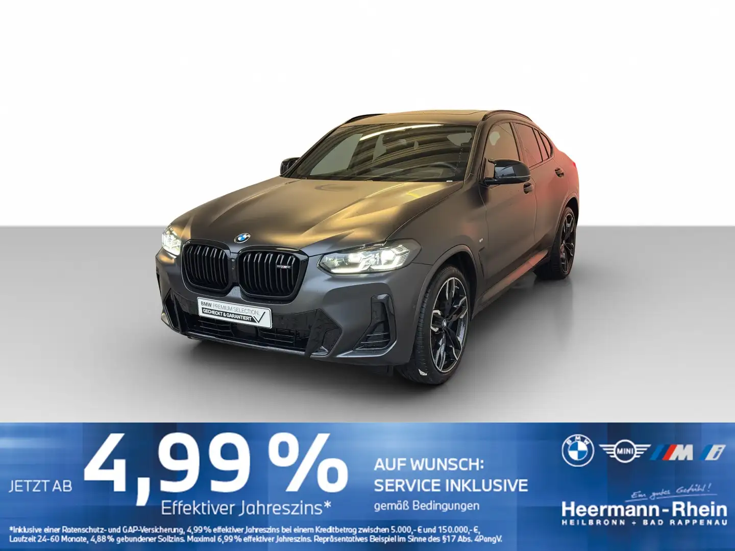 BMW X4 M 40iA M Paket LiveCock.Standh.HUD.LED.AHK.PGD Gris - 2