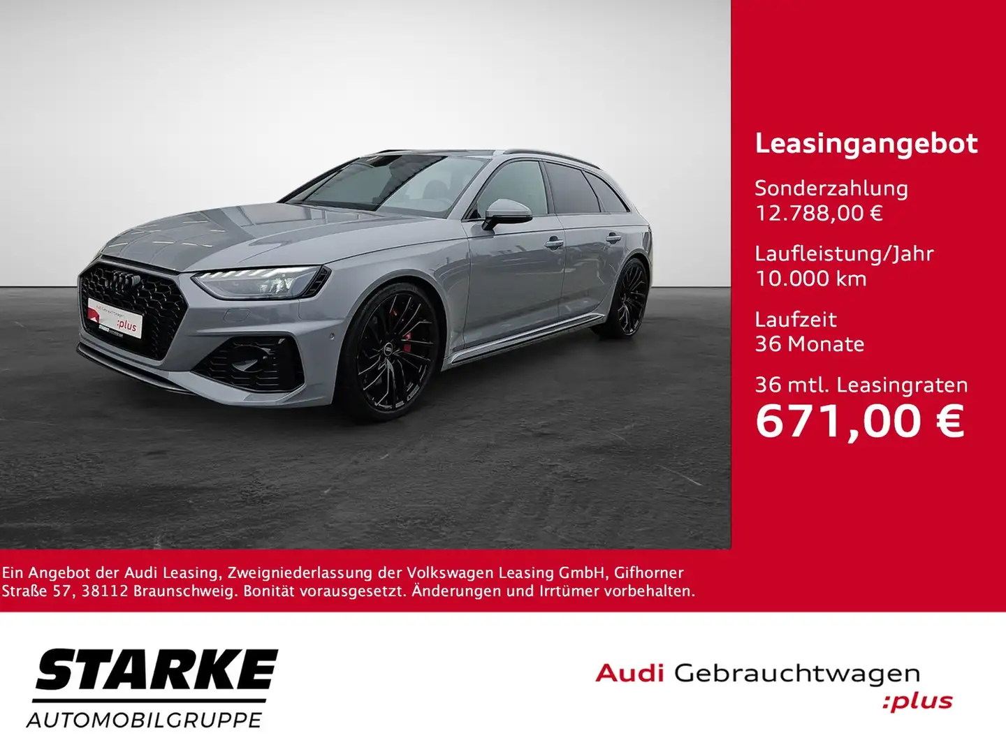 Audi RS4 Avant 2.9 TFSI tiptronic quattro NaviPlus Matri... Szary - 1