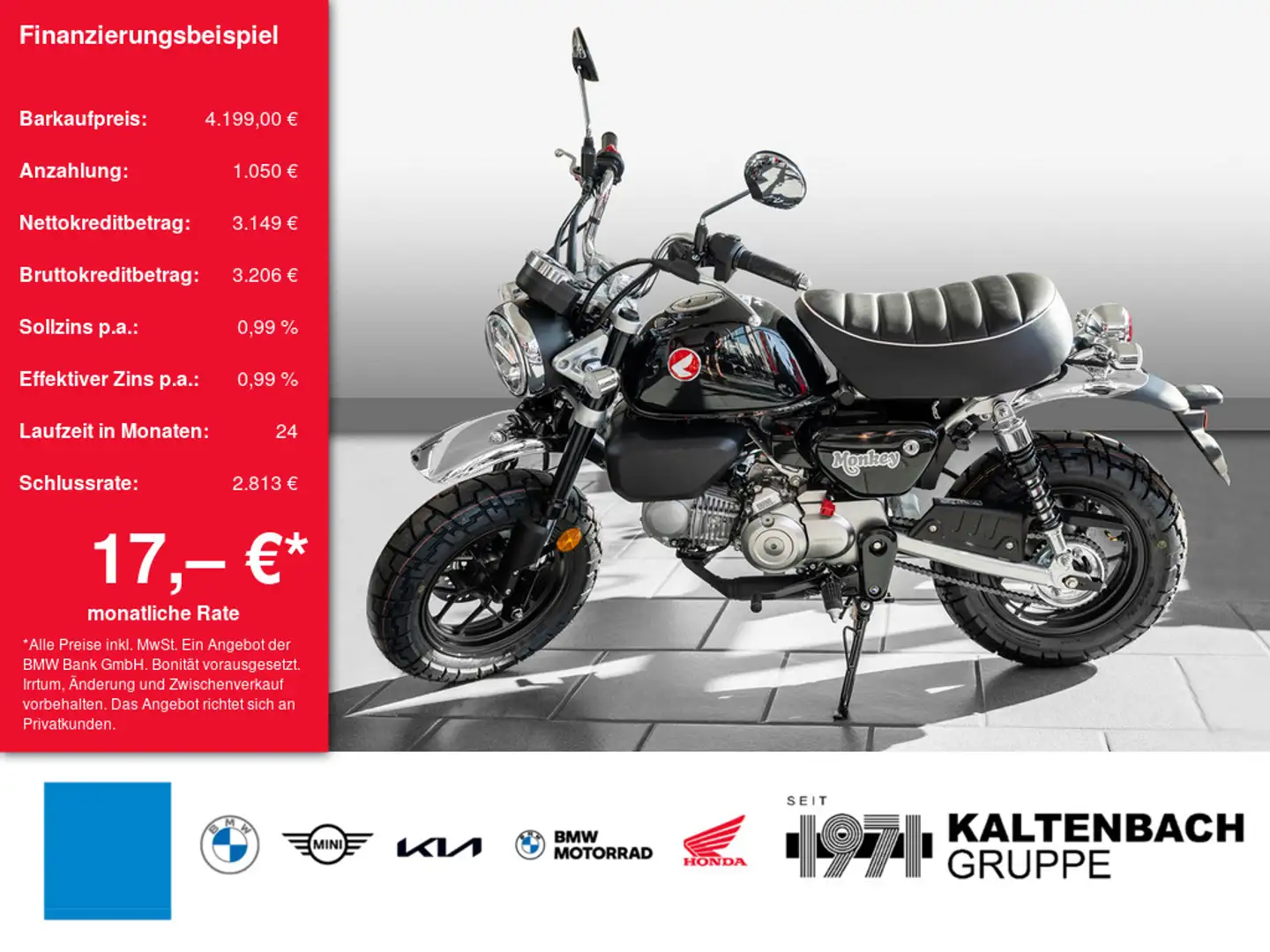 Honda Monkey 125 B196 Führerschein Negro - 1