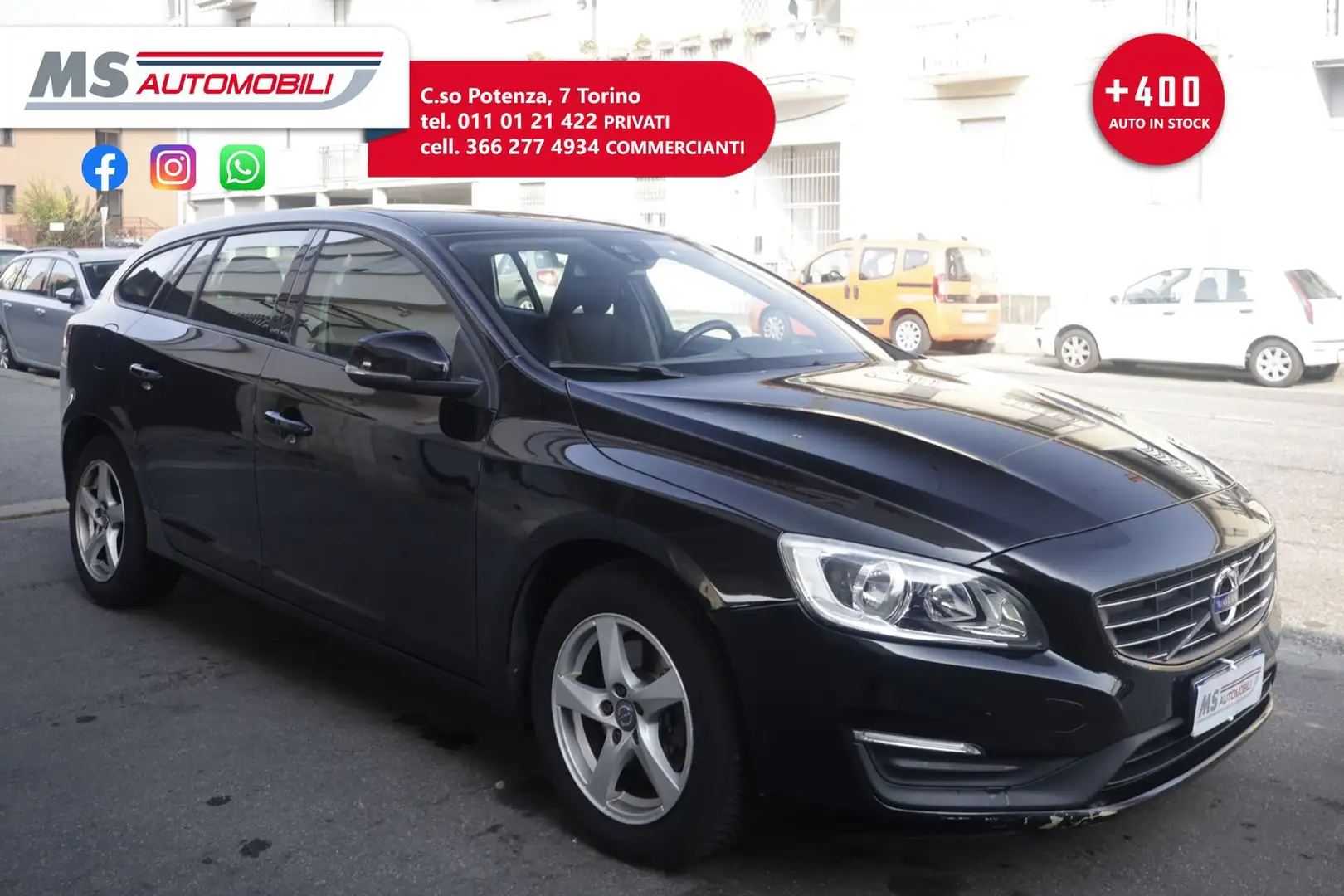 Volvo V60 Volvo V60 D2 1.6 Kinetic Unicoproprietario Zwart - 1