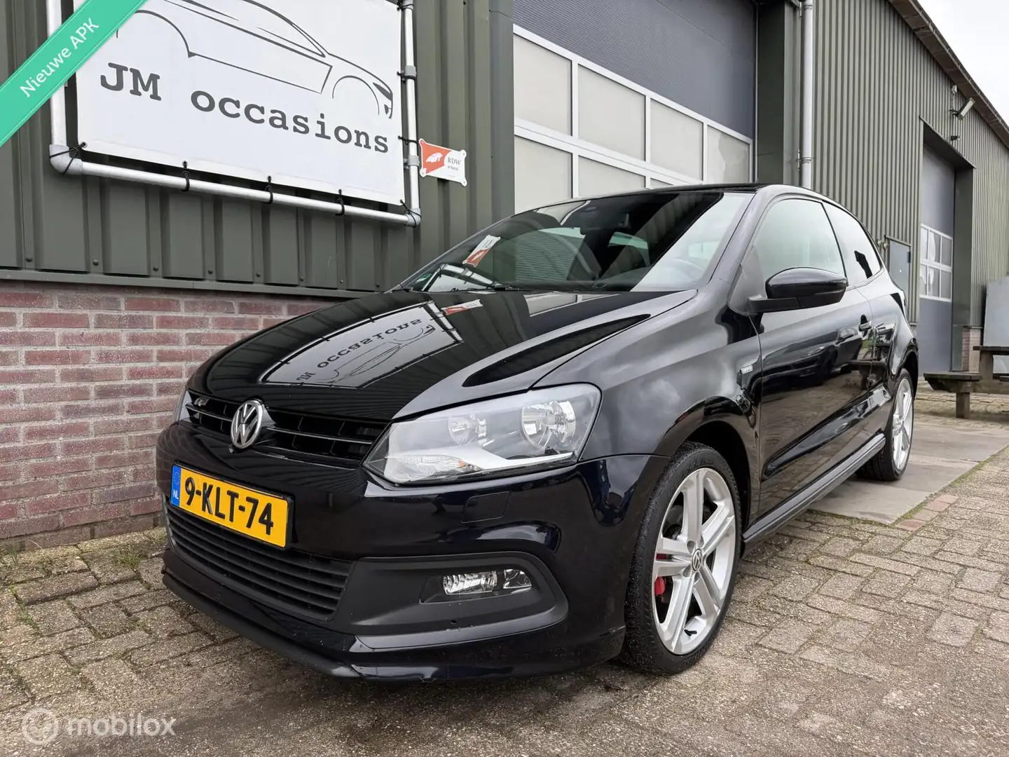 Volkswagen Polo 1.2 TSI R-Line|Clima|Navi|Cruise|PDC|APK nieuw Zwart - 2