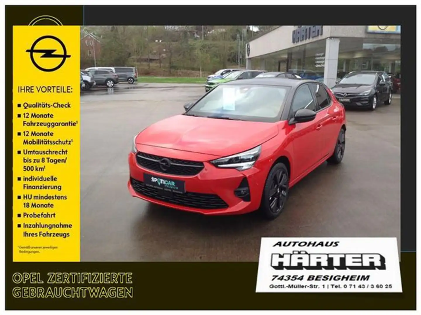 Opel Corsa-e Elektro 100 kW 40-Jahre Kamera PDC V H SHZ LHZ Červená - 1