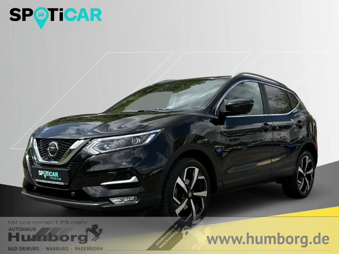 Nissan Qashqai 1.3 DIG-T 117 kW Tekna Panorama Navi Leder Memory Zwart - 1