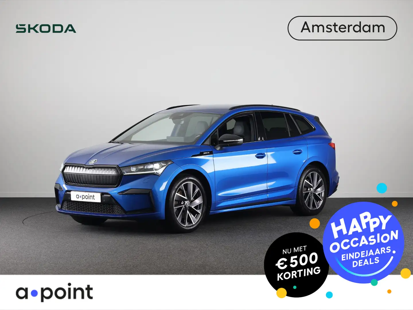 Skoda Enyaq iV 60 Sportline 180 pk | Navigatie | Parkeersensor Bleu - 1