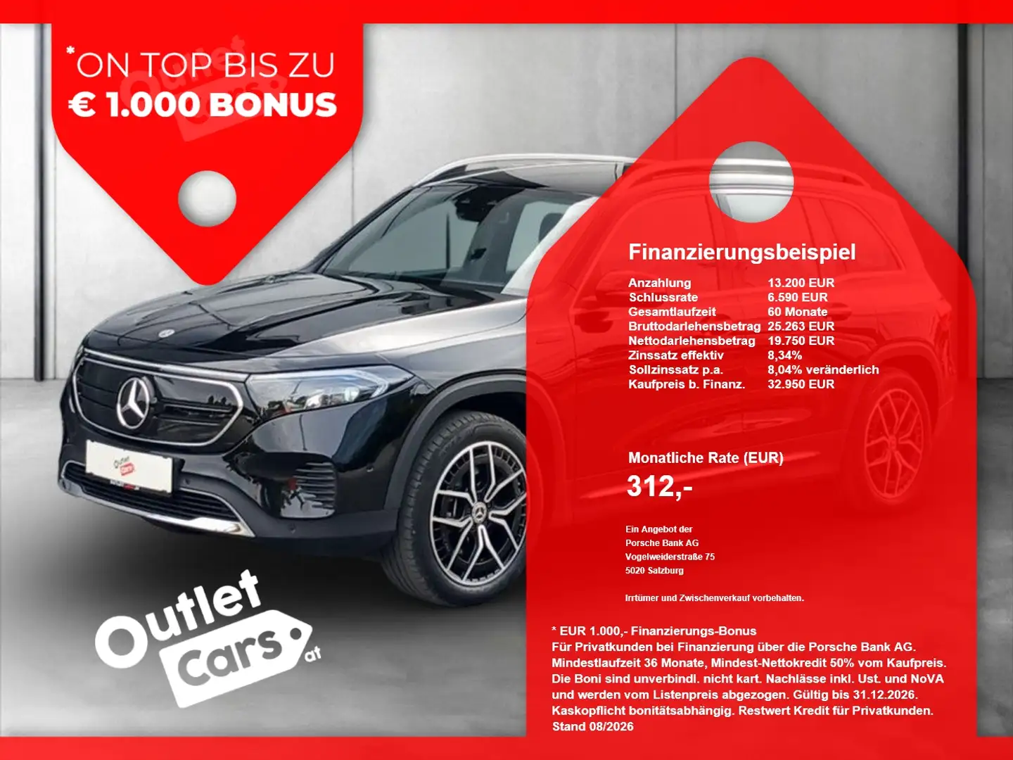 Mercedes-Benz EQB 250 Progressive LED+LEDER+NAVI+RFK+el.Heck Schwarz - 1