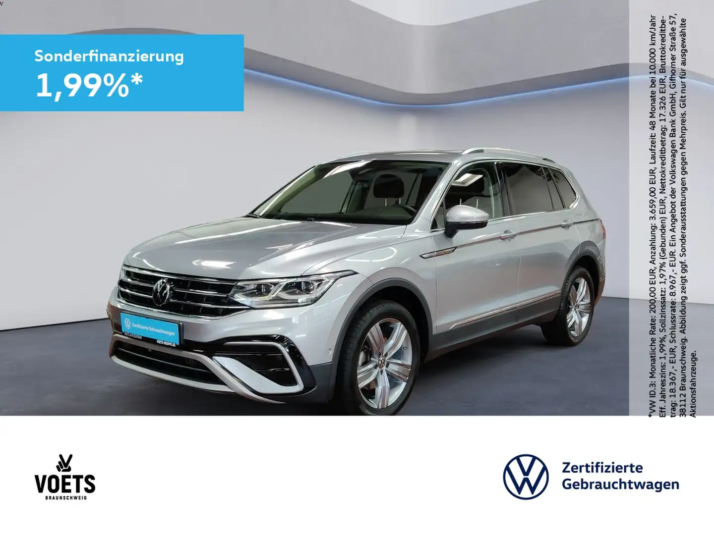 Volkswagen Tiguan Allspace Elegance 2.0 TDI 4Motion DSG MATRIX-LED+ACC+Rea... Silber - 1